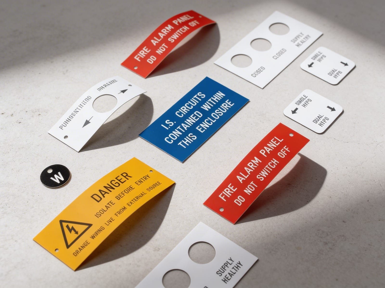 Engraved label sample 1