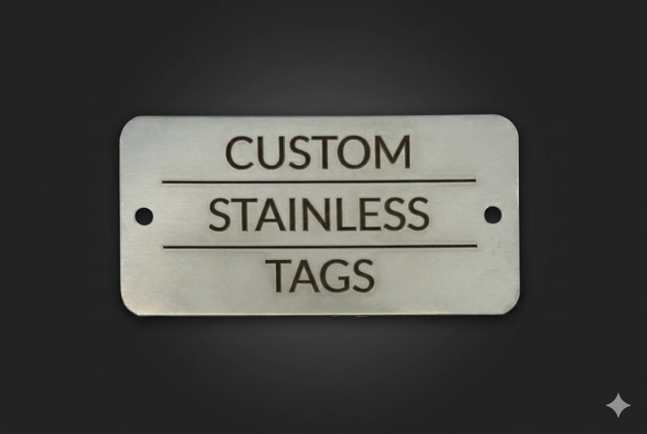 304 / 316 Stainless Steel Engraved Labels